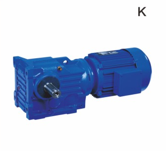Reductor de engranajes cónicos helicoidales serie K